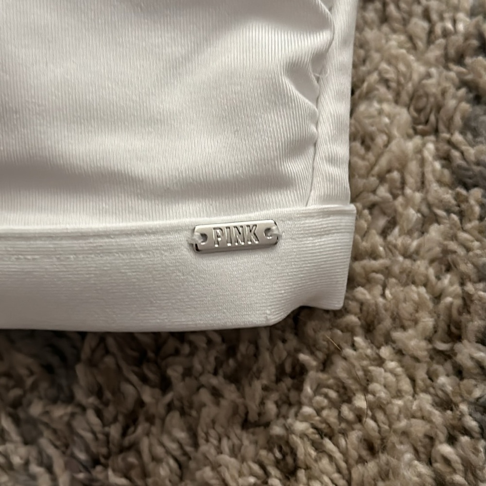 NWT VS PINK Lightly lined bandeau white bikini top - Picture 2 of 10